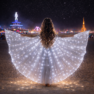 Luminous Flow Festival Cape back view