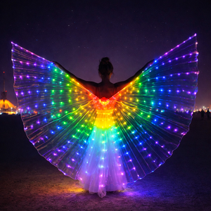 Luminous Flow Festival Cape back view