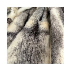 Vintage Cream & Black Real Fur Coat close up fur