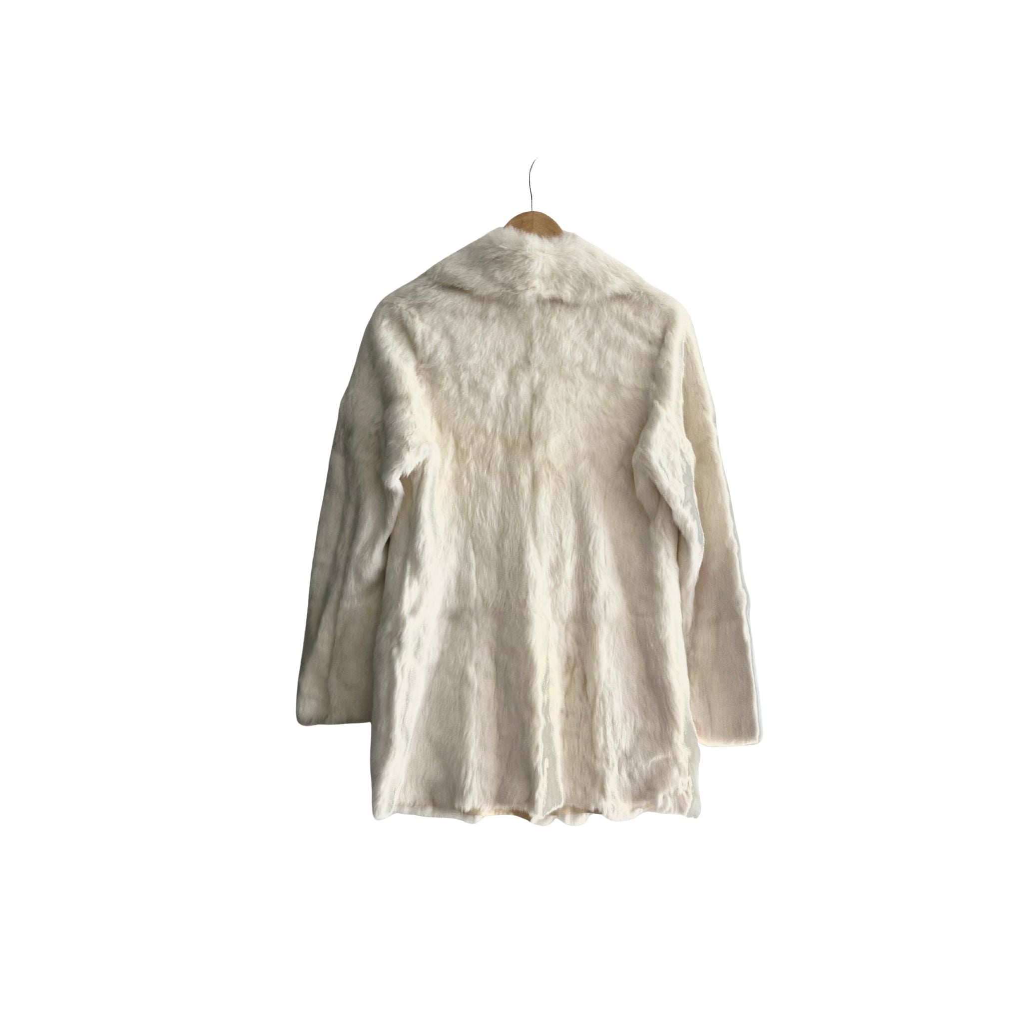 Vintage Plush Light Weight Fur Coat back view