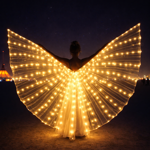 Luminous Flow Festival Cape  back view
