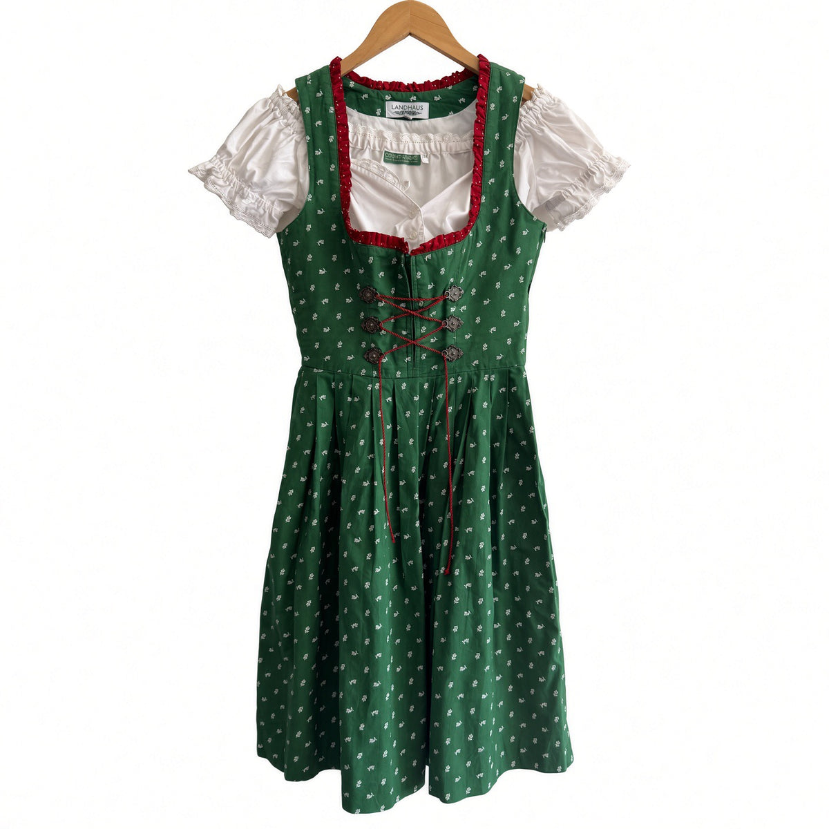 Landhaus Country Line Green Dirndl + Blouse | Oktoberfest Dress eU 34 /SA 6 - 8