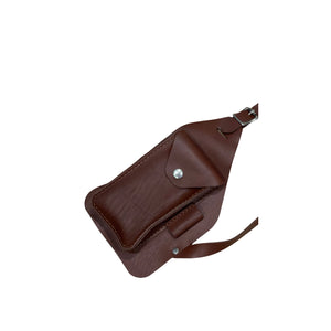 Leather Festival Harness – Dual Pocket Utility front view detail