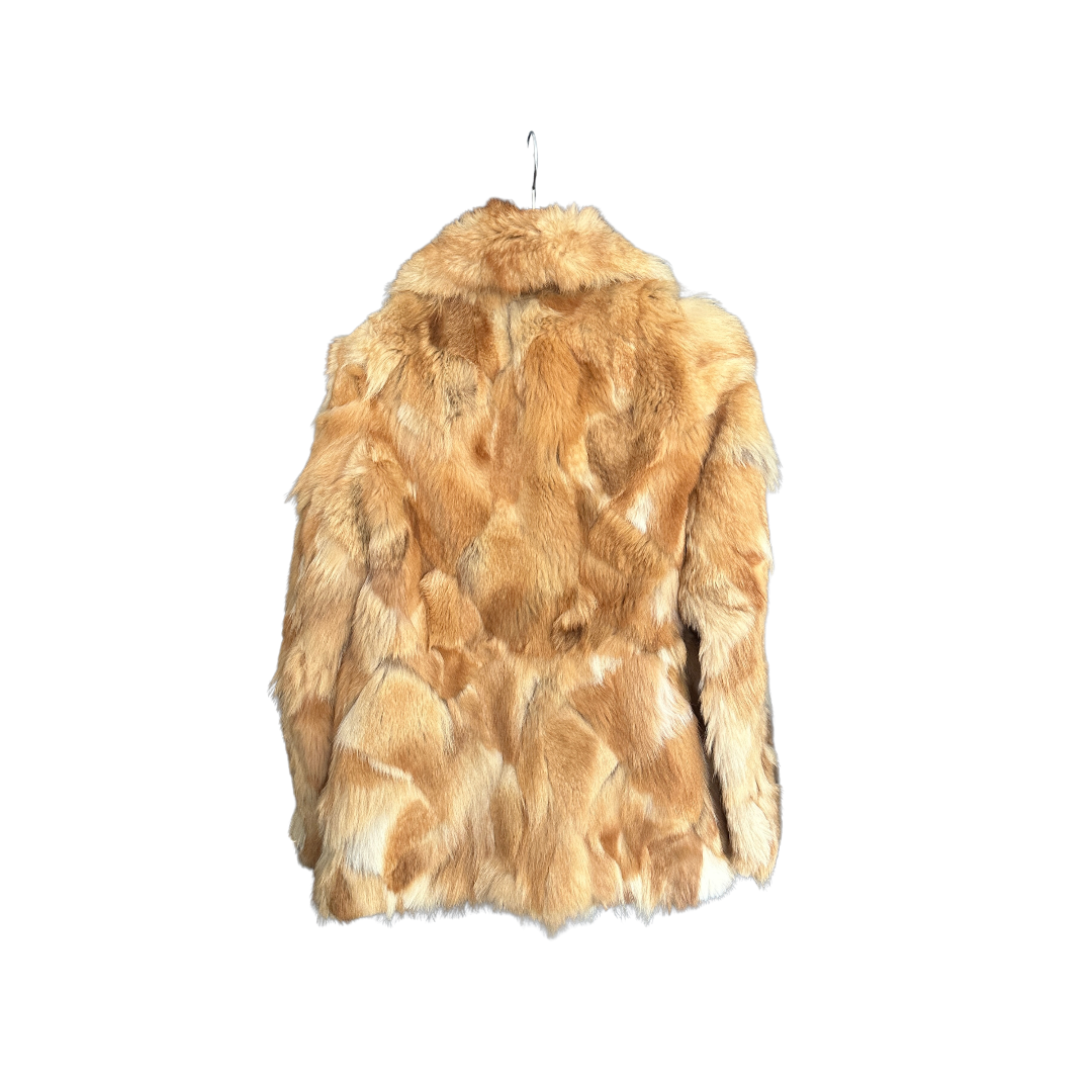 Golden Honey Vintage Fur Coat back view