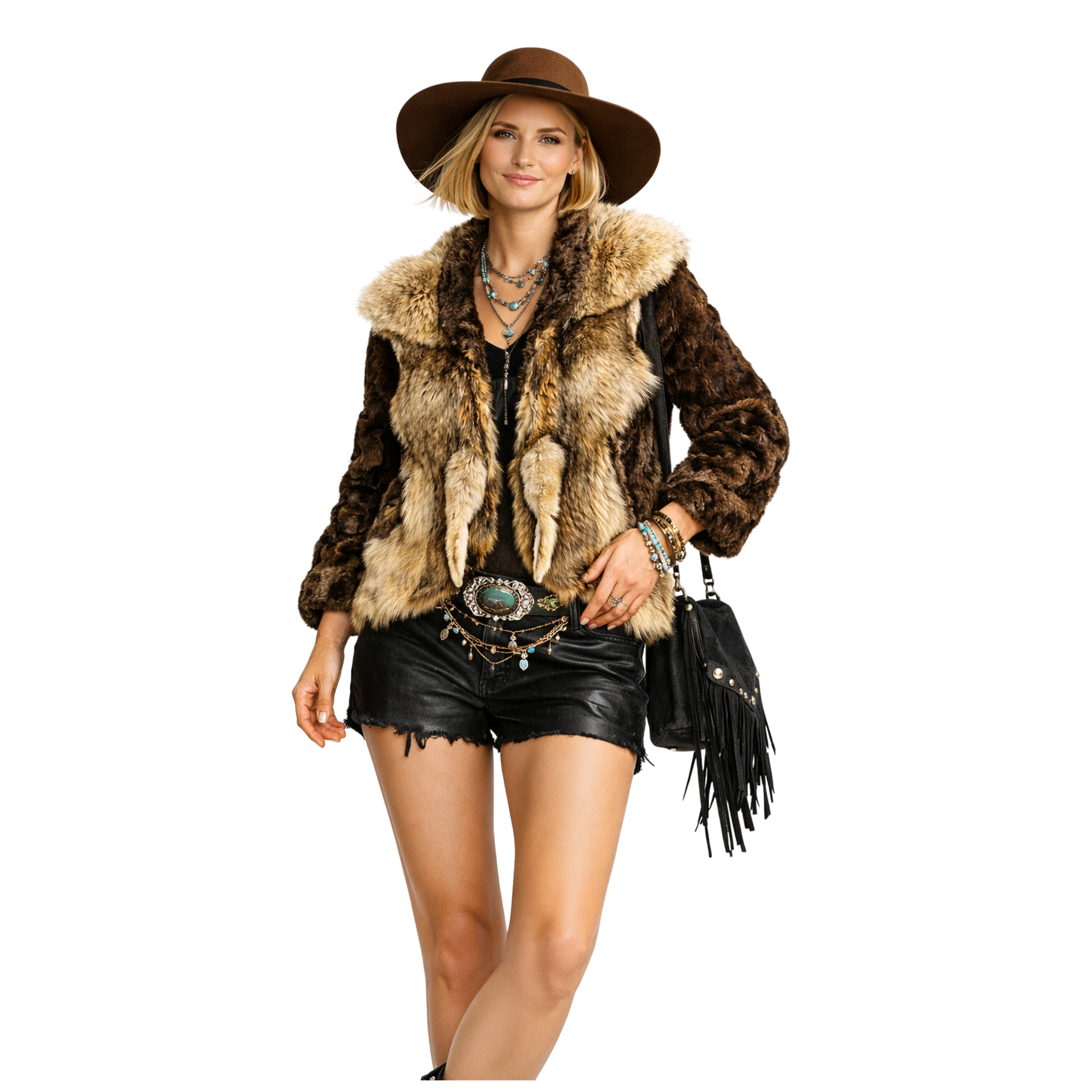 Vintage Fur statement Jacket – L